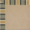 Capel Zoe-Cane Wicker 1990 Black Stripe Area Rug Rectangle