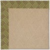 Capel Zoe-Cane Wicker 1990 Mossy Green Area Rug Rectangle/Vertical Stripe Rectangle