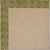 Capel Zoe-Cane Wicker 1990 Mossy Green Area Rug Rectangle/Vertical Stripe Rectangle