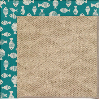Capel Zoe-Cane Wicker 1990 Sea Green Area Rug Rectangle/Vertical Stripe Rectangle