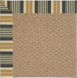 Capel Zoe-Raffia 1992 Black Stripe Area Rug Rectangle