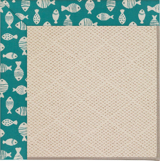 Capel Zoe-White Wicker 1993 Sea Green Area Rug Rectangle/Vertical Stripe Rectangle