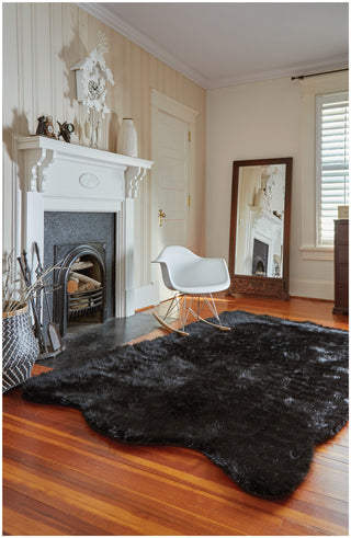 Capel Cozy Shag 2039 Black 375 Area Rug Alternate View Feature