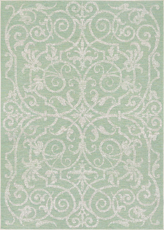 Couristan Monaco Summer Quay Ivory/Lt Green Area Rug