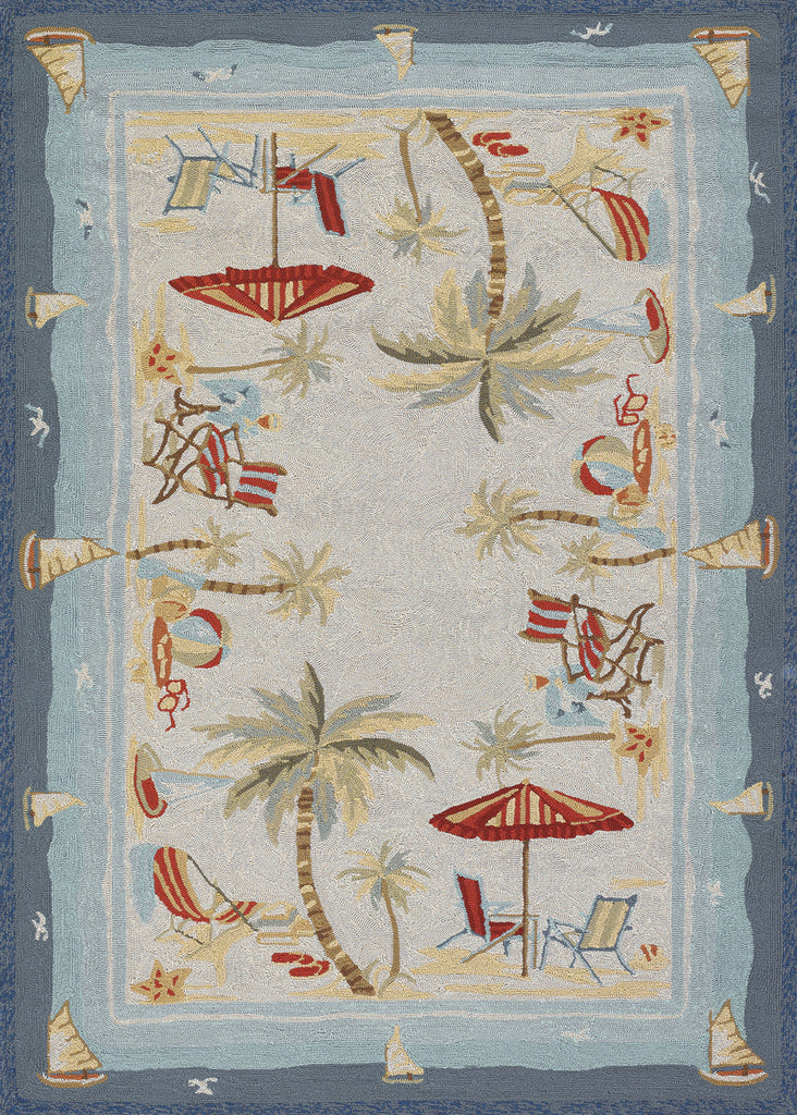 Couristan Outdoor Escape Pacific Heights Ocean Area Rug