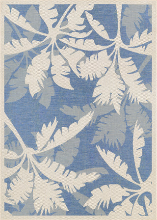 Couristan Monaco Coastal Flora Ivory/Sapphire Area Rug