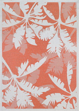 Couristan Monaco Coastal Flora Ivory/Orange Area Rug