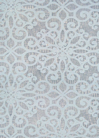 Couristan Bowery Liv0nia Sky Blue/Ivory Area Rug