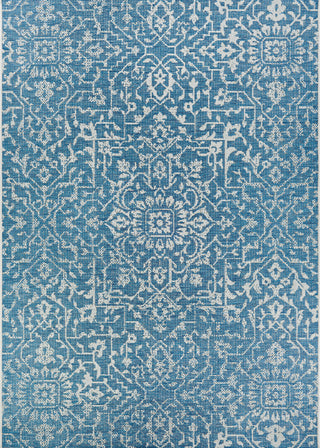 Couristan Monte Carlo Palmette Ocean/Ivory Area Rug main image