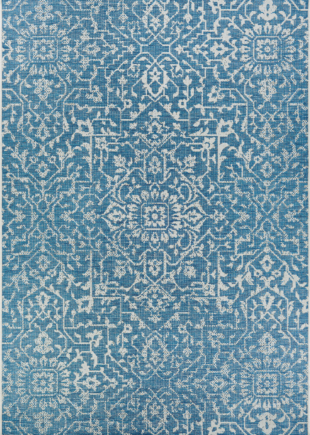 Couristan Monte Carlo Palmette Ocean/Ivory Area Rug