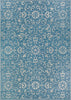 Couristan Monte Carlo Summer Vines Ocean/Ivory Area Rug main image