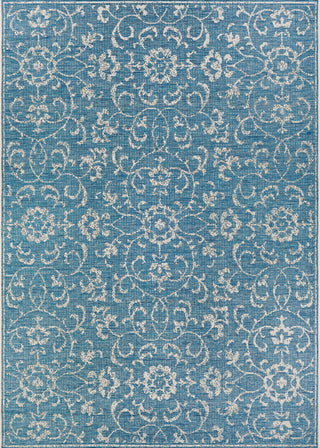 Couristan Monte Carlo Summer Vines Ocean/Ivory Area Rug main image