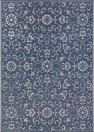 Couristan Monte Carlo Summer Vines Navy/Ivory Area Rug main image