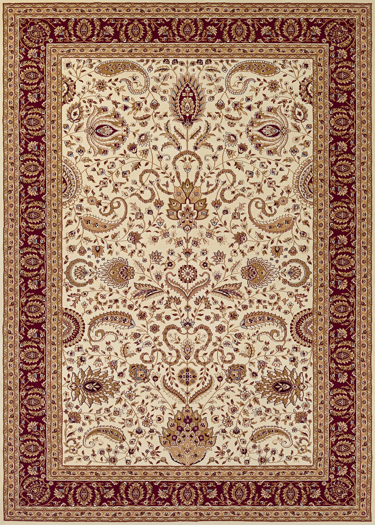 Couristan Antalya Adana Ruby/Cream Area Rug – Incredible Rugs and Decor