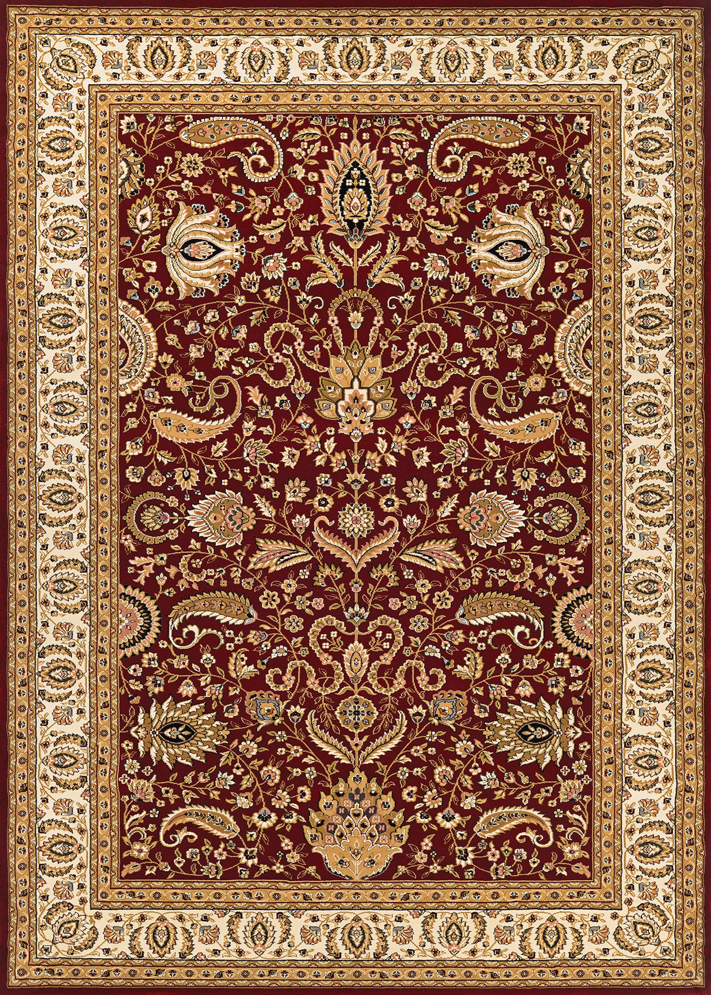 Couristan Antalya Adana Ruby/Cream Area Rug – Incredible Rugs and Decor