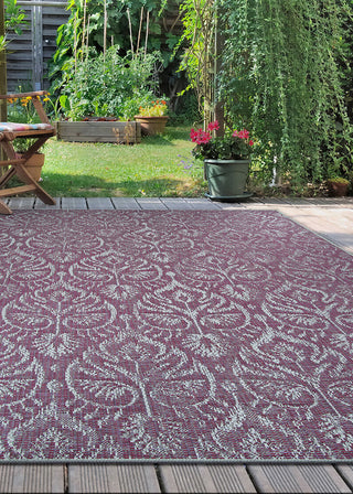 Couristan Marseille Cassis Plum Area Rug Lifestyle Image Feature