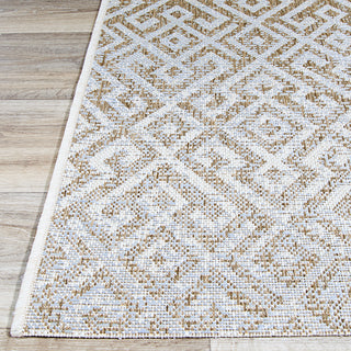 Couristan Monaco Pavers Mocha Area Rug Corner Image