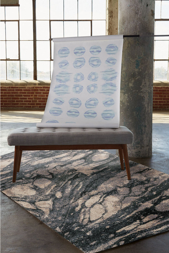 Capel Mineral-Marble 2441 Blue Slate Area Rug Rectangle Roomshot Image 1 Feature