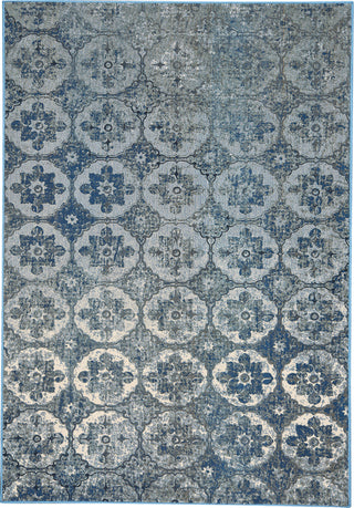 Capel Kevin O'Brien Cavalcade-Constantinople 2478 Azure Area Rug Rectangle/Vertical Stripe Rectangle