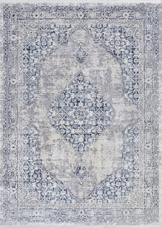 Couristan Marblehead Center Medallion Blue-grey Area Rug main image