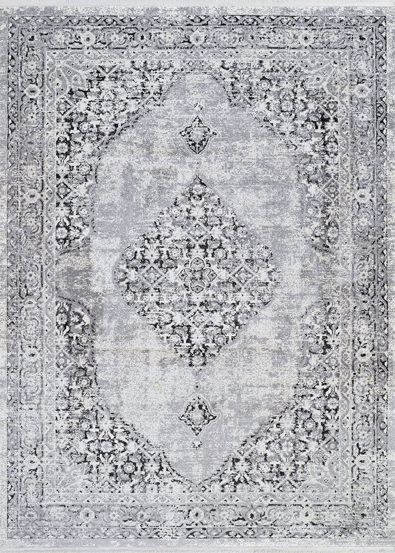 Couristan Marblehead Center Medallion Charcoal-grey Area Rug main image