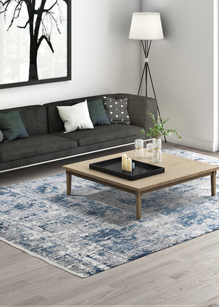 Couristan Marblehead Breccia Blue Grey Area Rug Lifestyle Image Feature