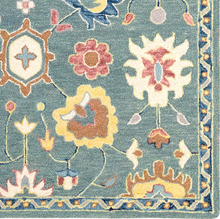 Capel Shakta-Mahal 2543 Azure Area Rug Rectangle Corner Image