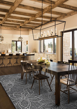 Couristan Charm Botanical Ash Area Rug Lifestyle Image Feature