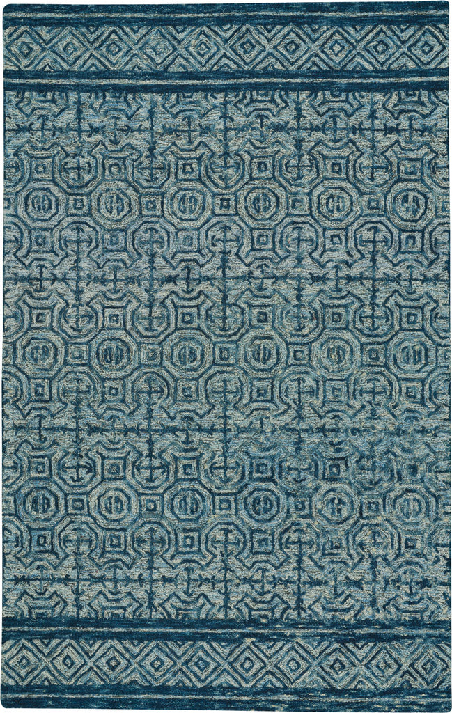 Capel Shakta-Tanda 2556 Denim Area Rug Rectangle/Vertical Stripe Rectangle