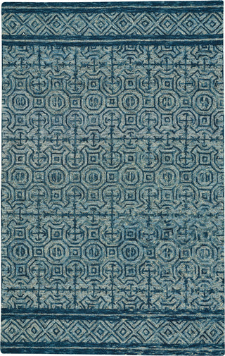 Capel Shakta-Tanda 2556 Denim Area Rug Rectangle/Vertical Stripe Rectangle