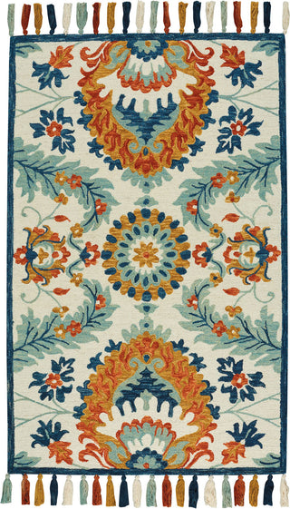 Capel Rambler-Manihari 2582 Vanilla Multi Area Rug Rectangle/Vertical Stripe Rectangle