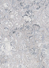 Couristan Brocatelle Brocade Damask Silver/Cream Area Rug Pile Image