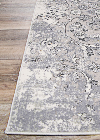 Couristan Brocatelle Velveteen Silver Area Rug Corner Image