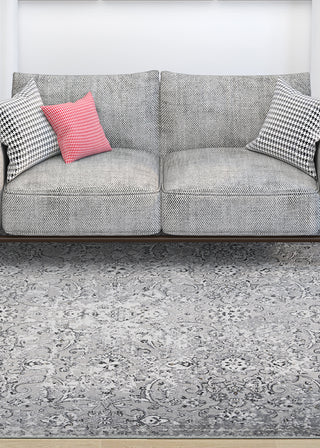 Couristan Brocatelle Velveteen Silver Area Rug Lifestyle Image Feature