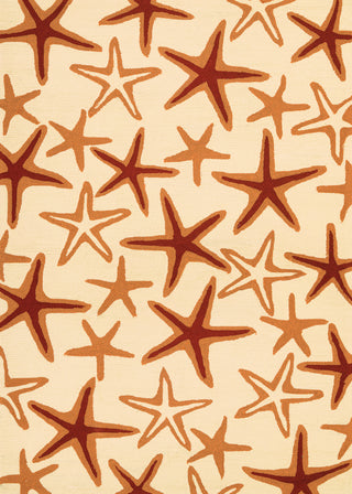 Couristan Beachfront Starfish Ivory/Coral Area Rug main image