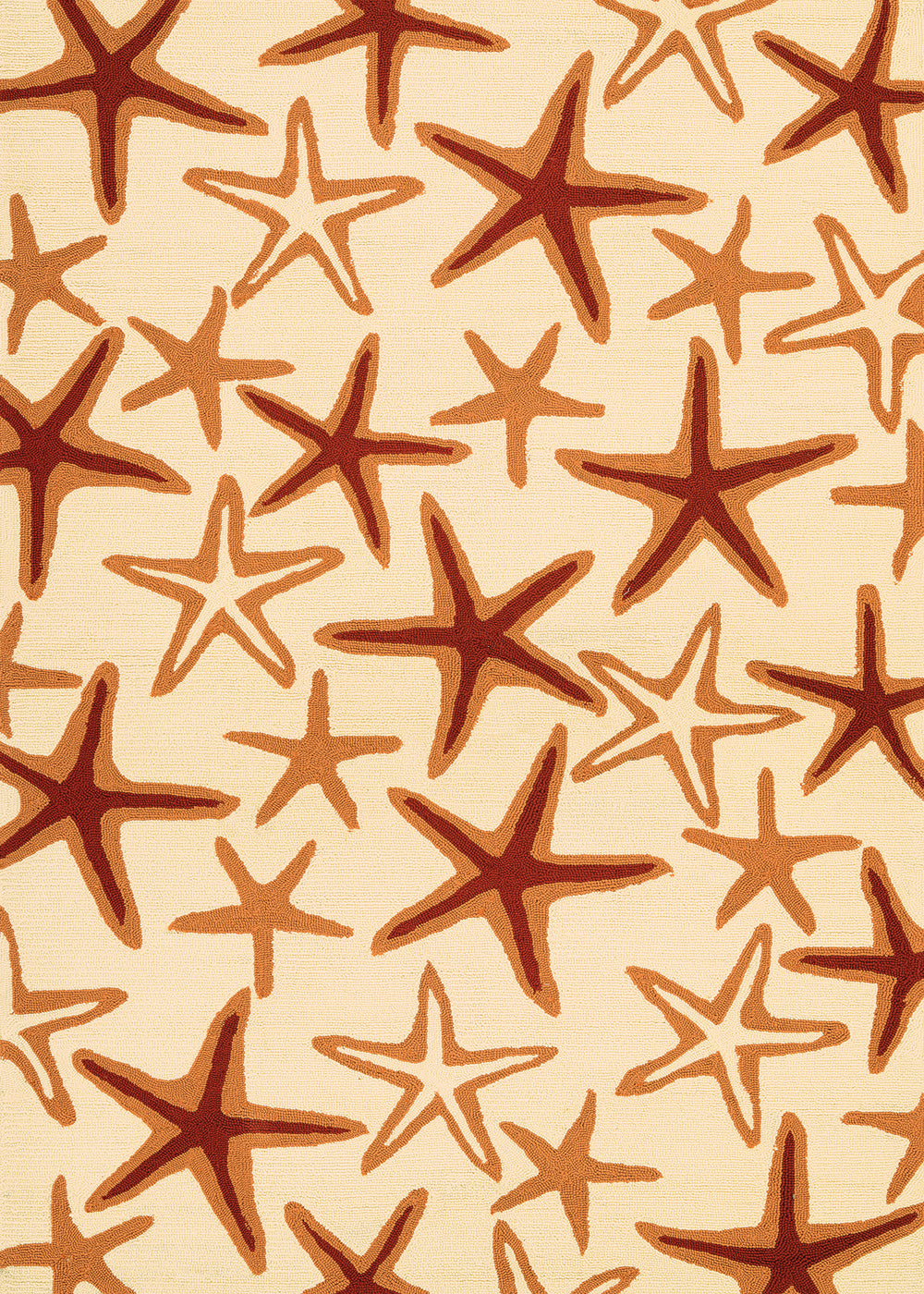 Couristan Beachfront Starfish Ivory/Coral Area Rug