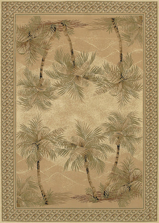 Couristan Everest Palm Tree Desert Sand Area Rug