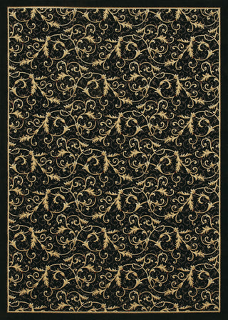 Couristan Everest Royal Scroll Ebony Area Rug