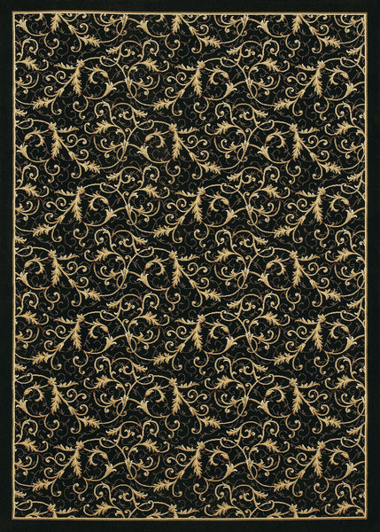 Couristan Everest Royal Scroll Ebony Area Rug – Incredible Rugs and Decor