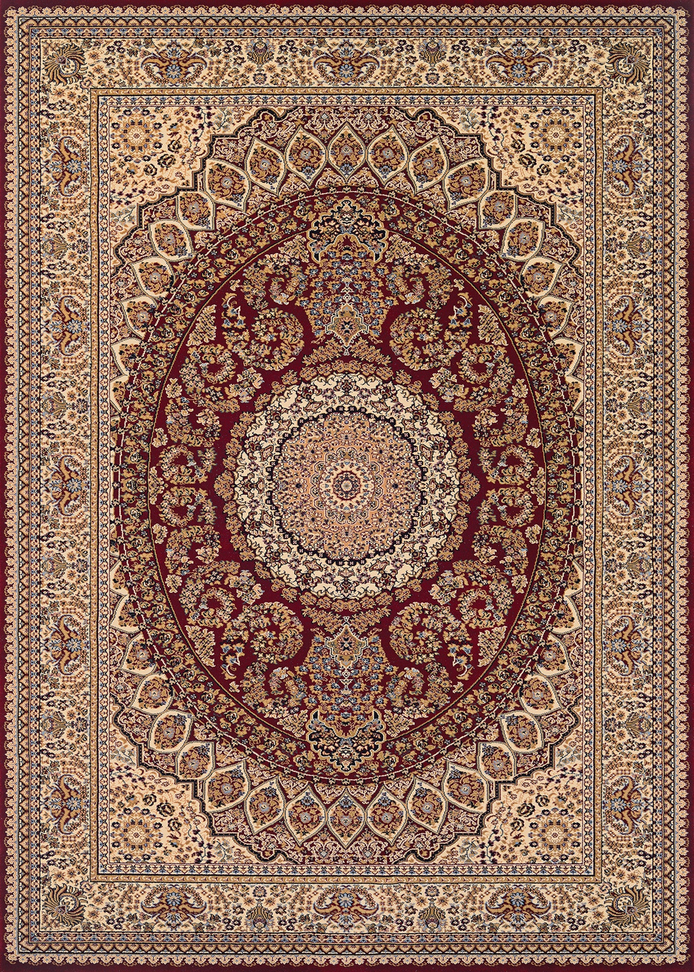 Couristan Antalya Bursa Cream/Ruby Area Rug – Incredible Rugs and Decor