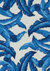 Couristan Covington Palm Leaves Blue Area Rug main image