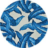 Couristan Covington Palm Leaves Blue Area Rug Main
