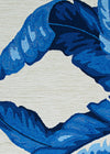 Couristan Covington Palm Leaves Blue Area Rug Pile Image