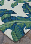 Couristan Covington Palm Leaves Green Area Rug Close Up Image