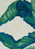 Couristan Covington Palm Leaves Green Area Rug Pile Image