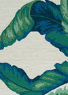 Couristan Covington Palm Leaves Green Area Rug Pile Image