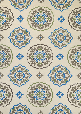 Couristan Covington San Clemente Cream/Blue Area Rug