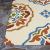 Couristan Covington San Clemente Cream/Red Area Rug Corner Image