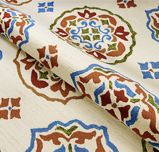 Couristan Covington San Clemente Cream/Red Area Rug Detail Image