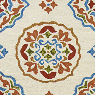 Couristan Covington San Clemente Cream/Red Area Rug Pile Image
